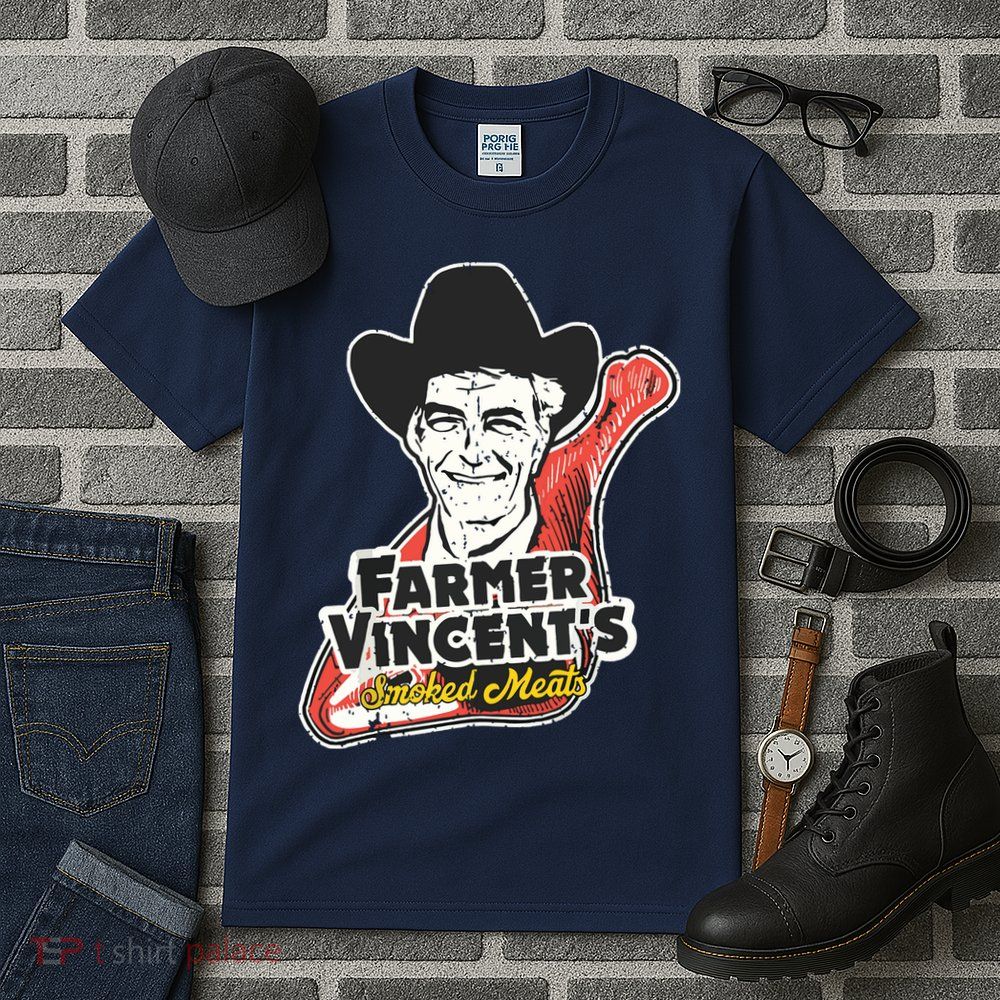 Vintage Farmer Vincents Smoked Meat Motel Hell Fan Art Tall T-Shirt
