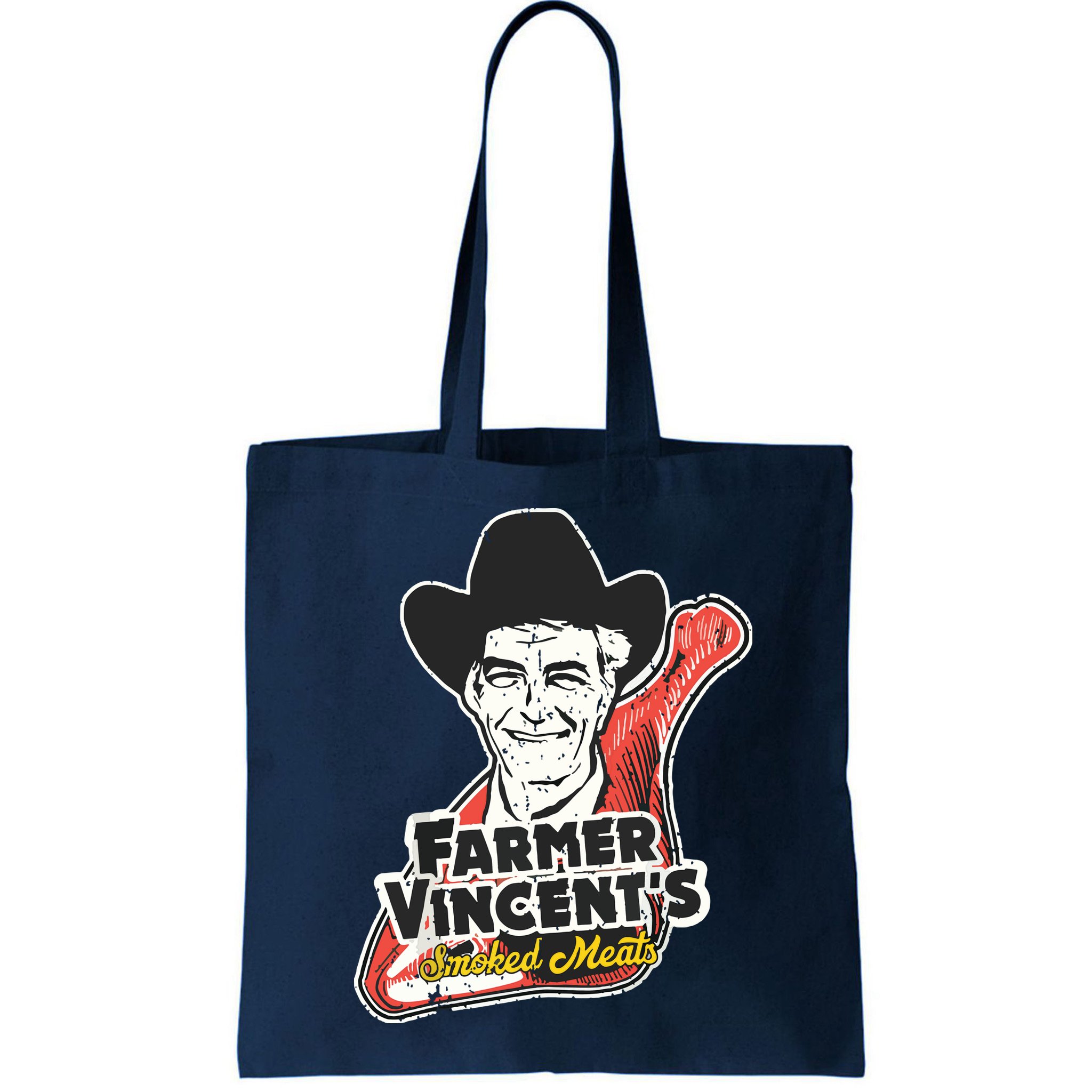 Vintage Farmer Vincents Smoked Meat Motel Hell Fan Art Bag