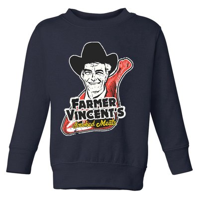 Vintage Farmer Vincents Smoked Meat Motel Hell Fan Art Toddler Sweatshirt