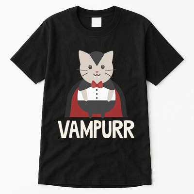 Vampurr Funny Vampire Cat Halloween Gift Tall T-Shirt