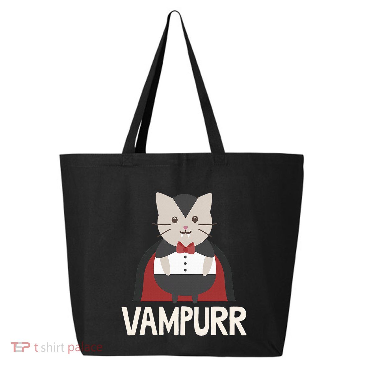 Vampurr Funny Vampire Cat Halloween Gift 25L Jumbo Tote