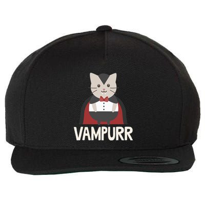 Vampurr Funny Vampire Cat Halloween Gift Wool Snapback Cap