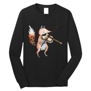 Violin Fox Long Sleeve Shirt