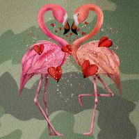 Valentine Flamingos Legacy Tie Dye Trucker Hat