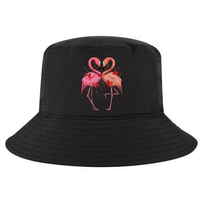 Valentine Flamingos Cool Comfort Performance Bucket Hat