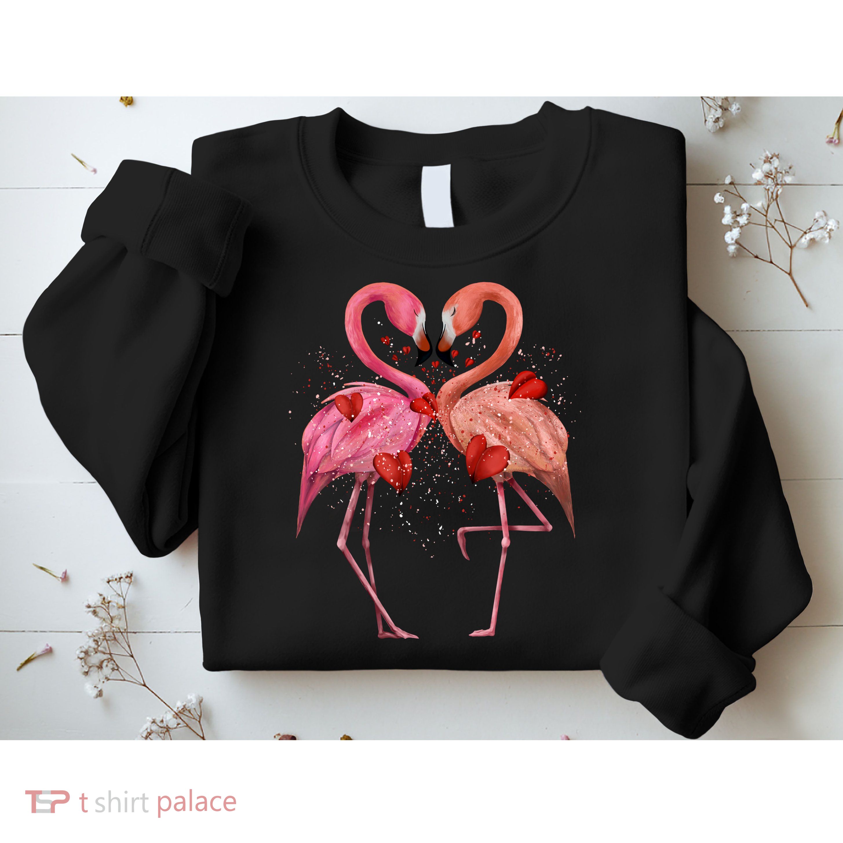Valentine Flamingos Sweatshirt