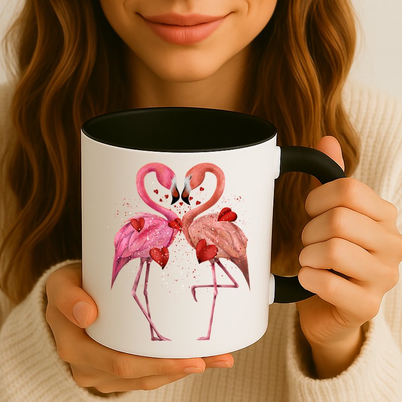 Valentine Flamingos Mug