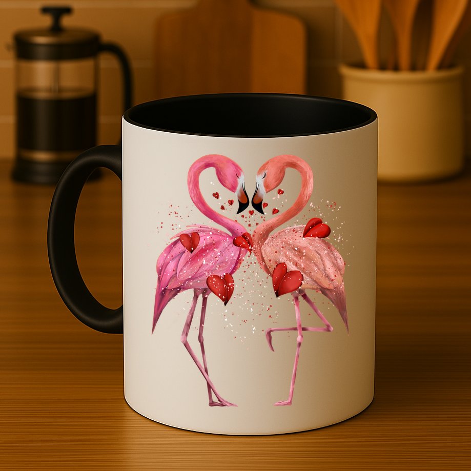Valentine Flamingos Mug