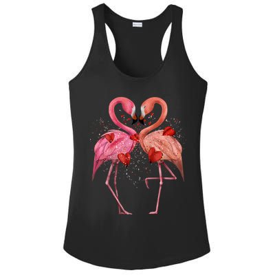 Valentine Flamingos Ladies PosiCharge Competitor Racerback Tank