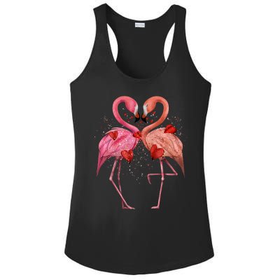 Valentine Flamingos Ladies PosiCharge Competitor Racerback Tank