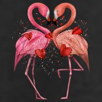 Valentine Flamingos 25L Jumbo Tote