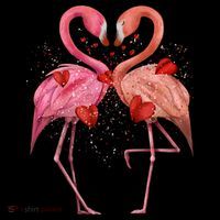 Valentine Flamingos Wool Snapback Cap