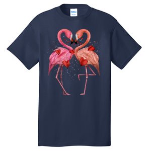 Valentine Flamingos Tall T-Shirt