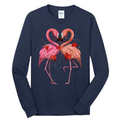 Valentine Flamingos Tall Long Sleeve T-Shirt