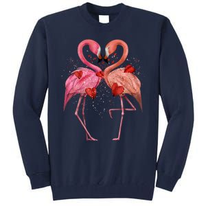 Valentine Flamingos Tall Sweatshirt