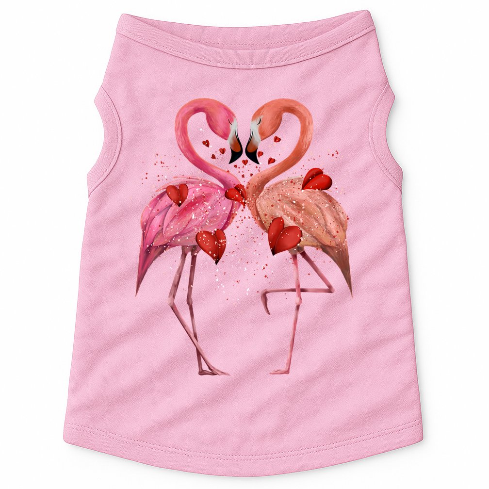 Valentine Flamingos Doggie Tank