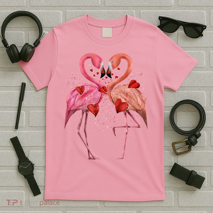 Valentine Flamingos T-Shirt