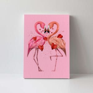 Valentine Flamingos Canvas