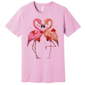 Valentine Flamingos Premium T-Shirt