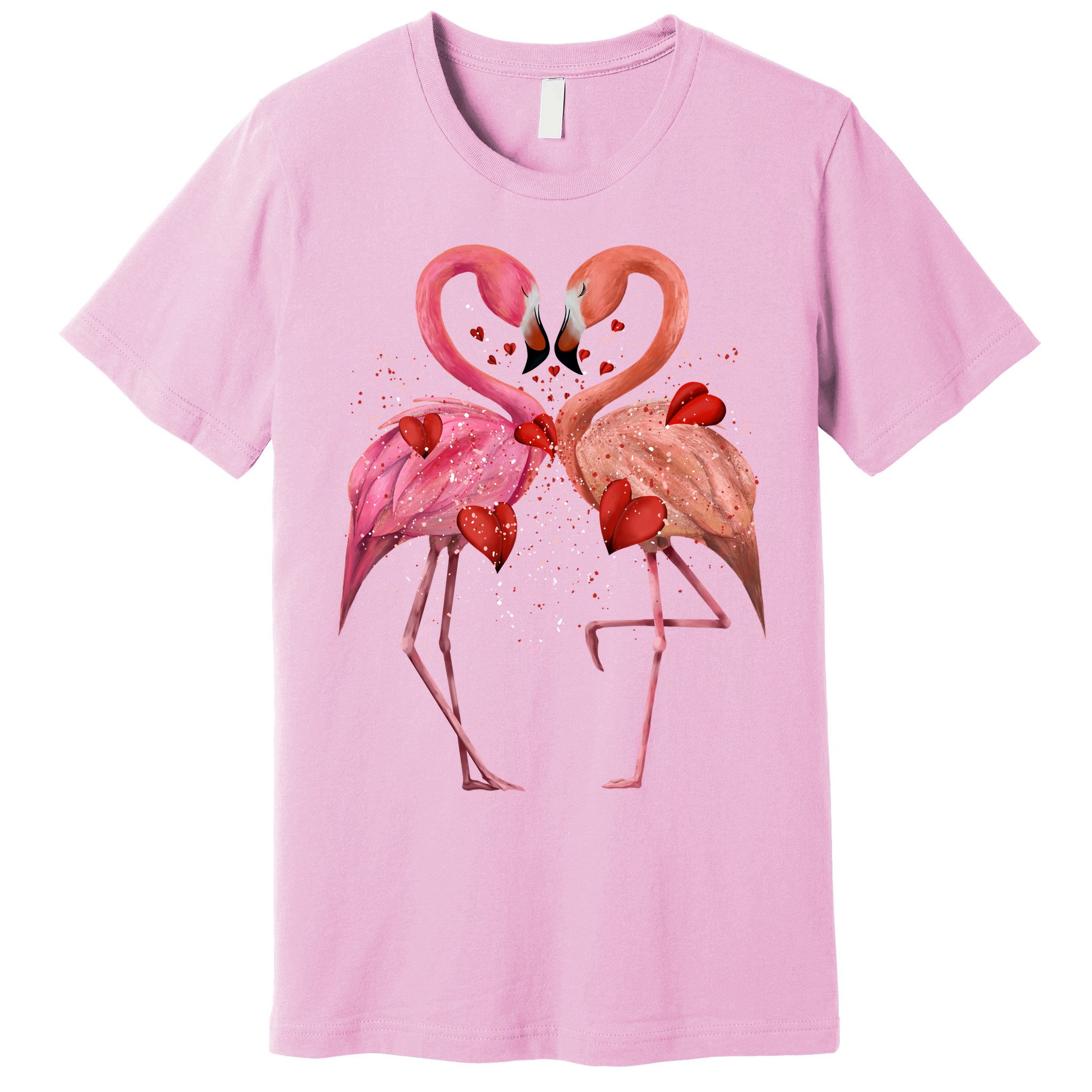 Valentine Flamingos Premium T-Shirt
