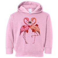 Valentine Flamingos Toddler Hoodie