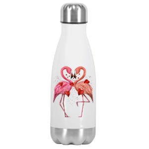 Valentine Flamingos Stainless Steel Insulated Water Bottle