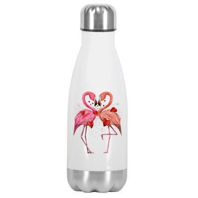 Valentine Flamingos Stainless Steel Insulated Water Bottle