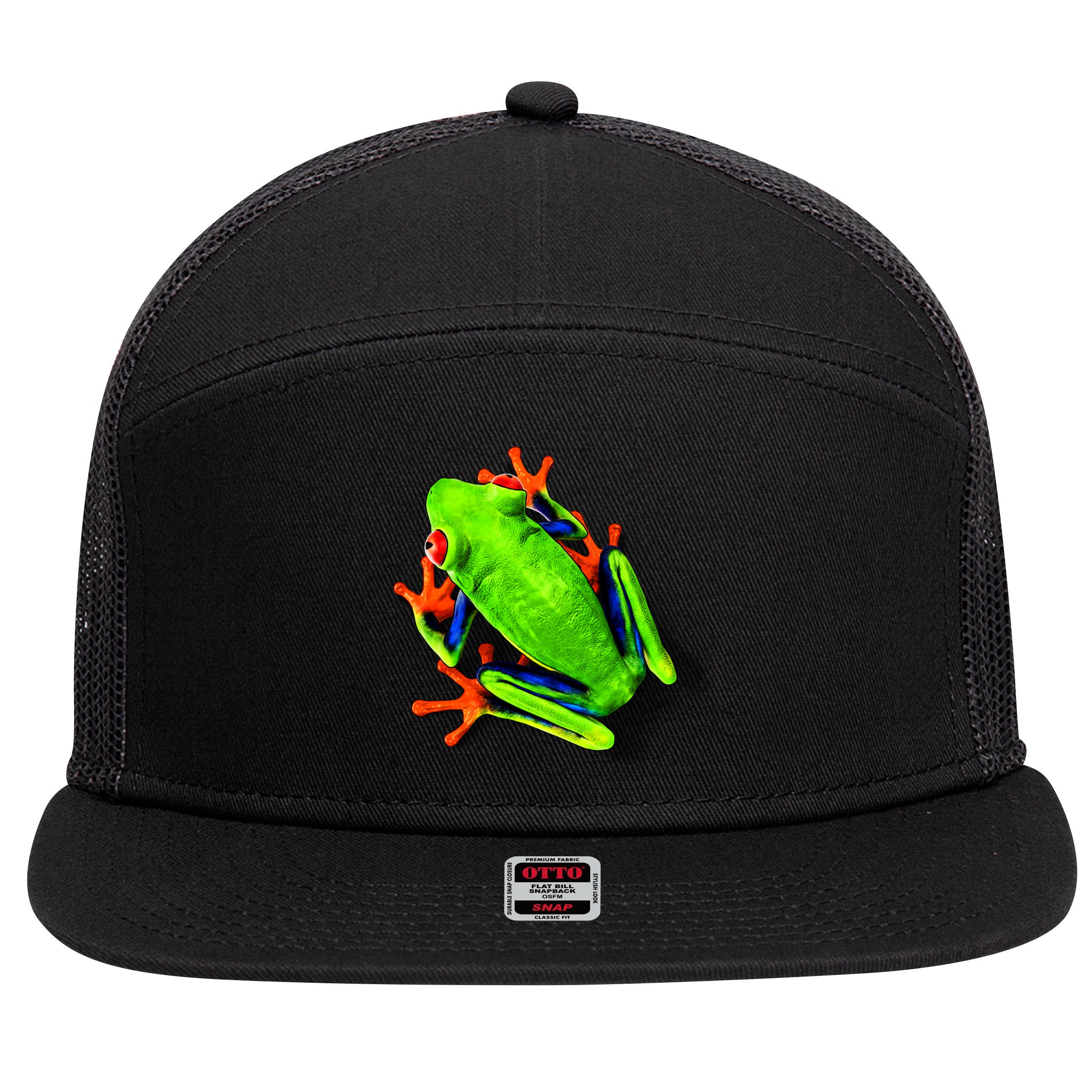 Vibrant Frog 7 Panel Mesh Trucker Snapback Hat
