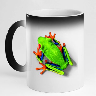 Vibrant Frog 11oz Black Color Changing Mug