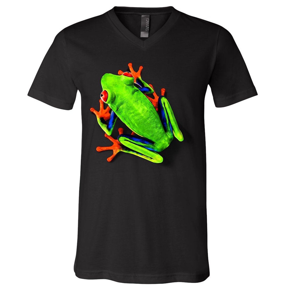 Vibrant Frog V-Neck T-Shirt