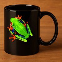 Vibrant Frog 11oz C Handle Ceramic Mug