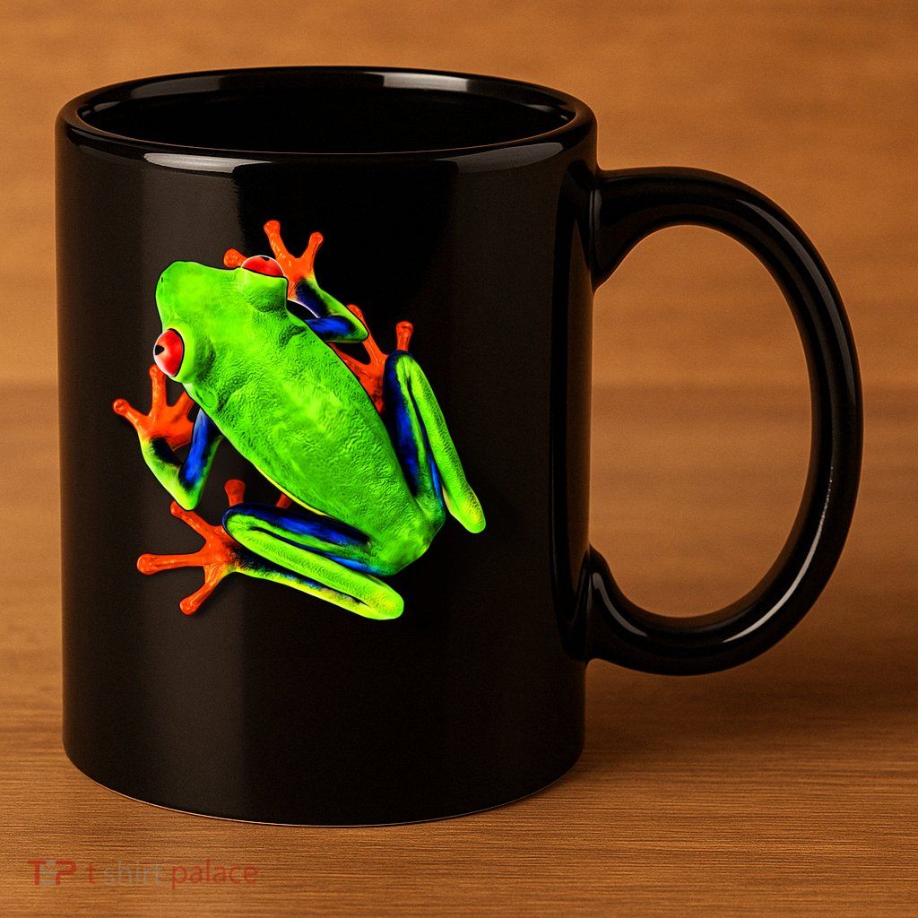 Vibrant Frog 11oz C Handle Ceramic Mug