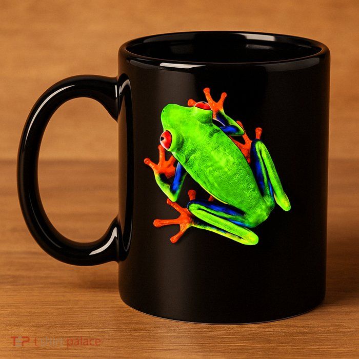 Vibrant Frog 11oz C Handle Ceramic Mug