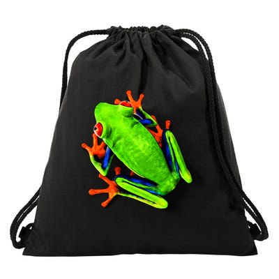 Vibrant Frog Drawstring Bag