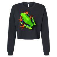 Vibrant Frog Cropped Pullover Crew