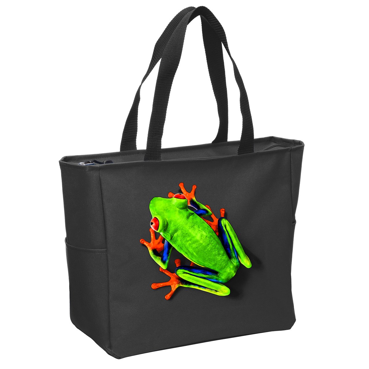 Vibrant Frog Zip Tote Bag