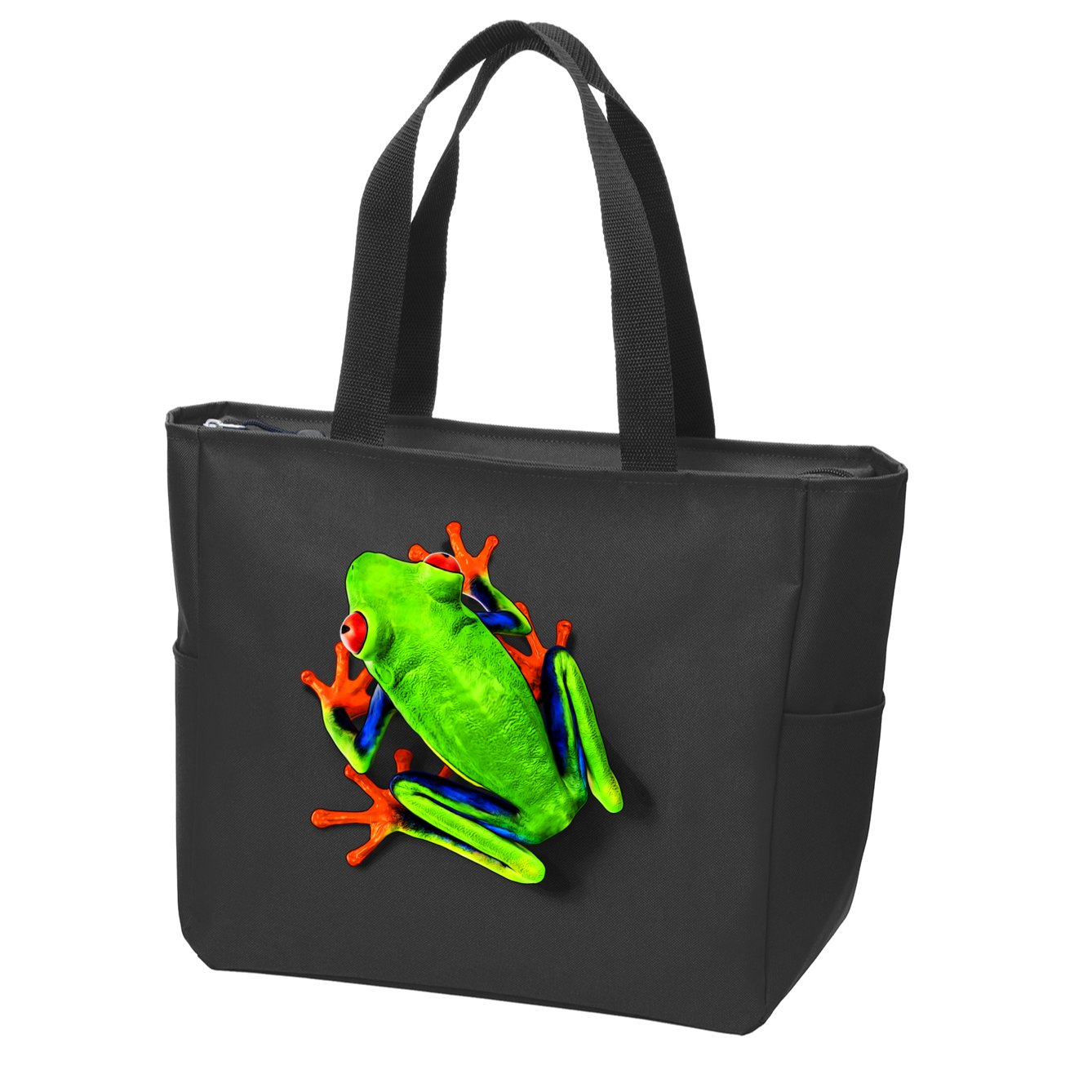 Vibrant Frog Zip Tote Bag