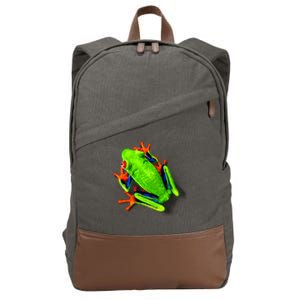 Vibrant Frog Cotton Canvas Backpack