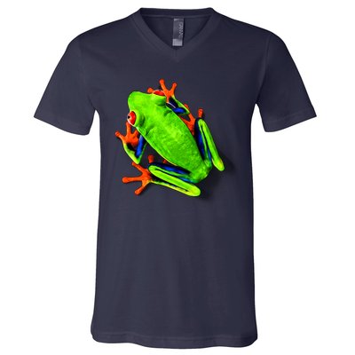 Vibrant Frog V-Neck T-Shirt