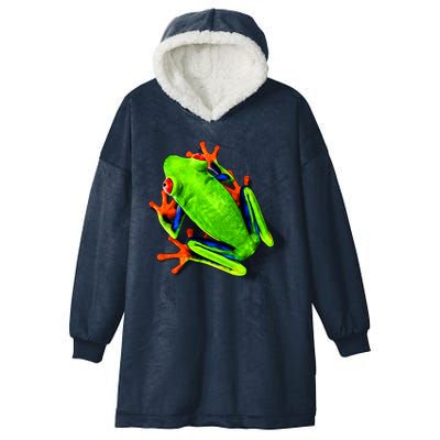 Vibrant Frog Hooded Wearable Blanket