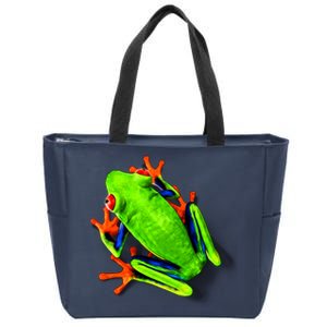 Vibrant Frog Zip Tote Bag