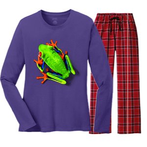 Vibrant Frog Women's Long Sleeve Flannel Pajama Set 