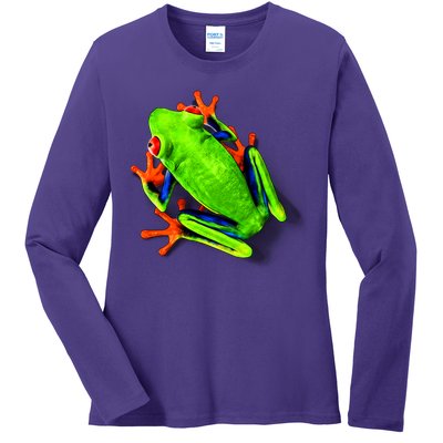 Vibrant Frog Ladies Long Sleeve Shirt