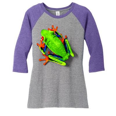 Vibrant Frog Women's Tri-Blend 3/4-Sleeve Raglan Shirt