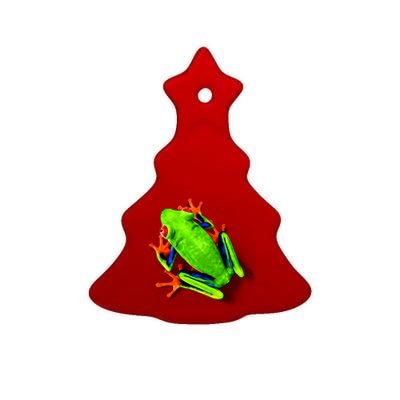 Vibrant Frog Ceramic Tree Ornament