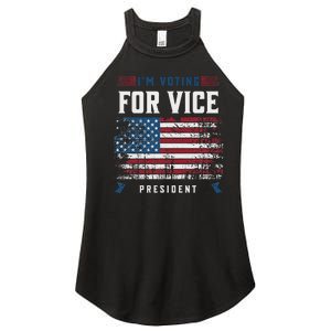 Voting For Vice President Trump 2024 Humor Women's Perfect Tri Rocker Tank