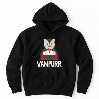 Vampurr Funny Vampire Cat Halloween Gift Hoodie