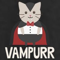 Vampurr Funny Vampire Cat Halloween Gift 11oz C Handle Ceramic Mug