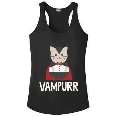 Vampurr Funny Vampire Cat Halloween Gift Ladies PosiCharge Competitor Racerback Tank