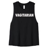 Vagitarian Funny Women's Racerback Cropped Tank